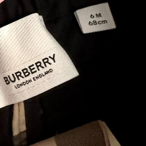 NWT [Burberry] Authentic Luxury Check Plaid Elastic Waist Shorts Toddler Sz 6M - Picture 10 of 13